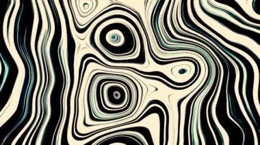 Siyah-beyaz bir leke. Hareket. Farklı şekillerde yayılan bilgisayar grafiklerinde iki renkli bir çizim. Yüksek kalite 4k görüntü