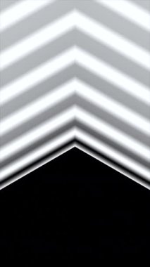 Dinamik siyah beyaz geçiş geçmişi. Medya. Siyah arka planda beyaz oklar hareket ediyor. Dikey video