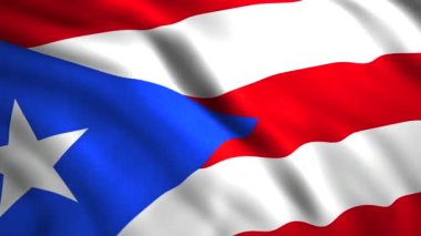Küba bayrağı. Latin Amerika 'da bir adada bulunan güzel, parlak bir bayrak. Yüksek kalite 4k görüntü