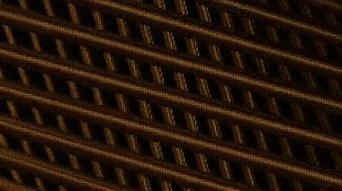 Soyut TV ses efekti, geniş çizgili, pürüzsüz döngülü kumlu doku. Hareket. Siyah arkaplanda 3 boyutlu dar borular