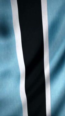 Botsvana bayrağı 3 boyutlu animasyon sallıyor. Medya. Botswana bayrağı rüzgarda dalgalanıyor. Dikey video