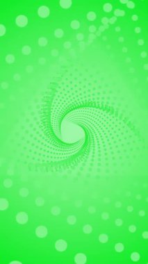 Noktalı üçgenlerin içinde soyut uçuş. Hareket. Renkli koridordaki hareketin optik yanılsaması