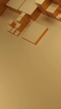 Üç boyutlu karelerin yüzey dalgaları. Tasarım. 3 boyutlu kare dalgalarıyla pürüzsüz bir yüzey. 3 boyutlu kareler yüzey üzerinde dalgalar halinde yükselir.