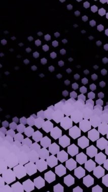 Akan mor ve siyah parçacıkların soyut dalgalı dokusu, kusursuz döngü. Tasarım. Büyük kübik tuval dalgaları