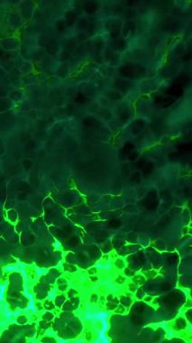 Yeşil ve kırmızı arka plan. Hareket. Siyah çizgi film animasyonu. Hareket eden ve dönen parlak arka plan ışığı. Yüksek kalite 4k görüntü