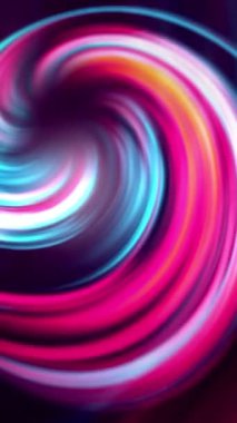 Hareketli spiral ile dönen top. Hareket. Güzel spiral dönüşler 3 boyutlu top oluşturur. Tekrarlanan arkaplanda dönen renkli spiral topu.