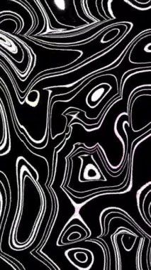 Eğri ayna çizgileri olan psikedelik bir arka plan. Tasarım. Arkaplan kıvrımlı çizgilerle dönüyor. Eğri çizgileri olan çarpık ayna deseni.