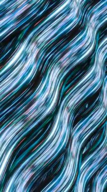 Dalgalı çizgili animasyon. Medya. Fütürist veri aktarımı arka planı. Dikey video