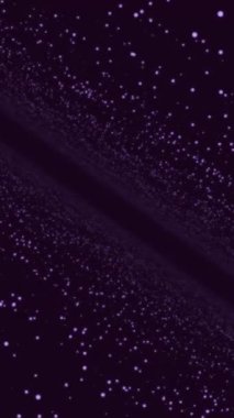 Soyut veri tünelinin içinde uçuyor. Medya. Milyonlarca küçük ışıktan oluşan güzel bir yer. Dikey video