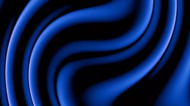 Koyu arkaplanda mavi kıvrımlı sanat eserleri modern ve sofistike hislerle büyüleyici soyut görüntüler yaratır.
