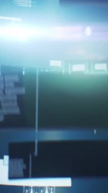 Veri tünel yolculuk. Loopable animasyon. Fiber optik kablo içinde vurdu. Fütüristik arka plan. Soyut veri merkezi, sunucu, Internet, hızlı hareket grafik. Dijital iletim