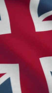 İngiliz İngiltere'de bayrak. Ulusal dokulu bayrak Büyük Britanya Birleşik Krallık. Kesintisiz döngü animasyon.