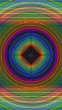 Gökkuşağı renkli yarım daire tasarımında zoom. Süs gökkuşağı ışık ışınları kaleydoskop etnik kabile psychedelic desen animasyon sorunsuz döngü yeni kalite retro vintage yerli renkli tatil