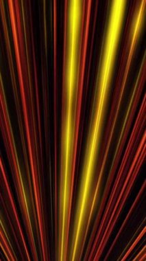 Bir yerden bir yere parlayan düz, parlak, sarı ve turuncu ışınları ile soyut renkli animasyon. sorunsuz döngü. Hiç durmadan hareket güzel parlak çizgiler.