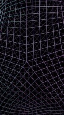 Siyah arka planda soyut renkli bükme ızgarası. Tasarım. Dar çizgilerin teknoloji konsept ızgarası