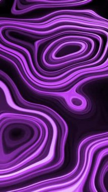 Oval çizgilerin hareket ettiği parlak desen. Tasarım. Topografik çizgileri olan üç boyutlu bir sıvı. Topoğrafik desenli siber sıvı.