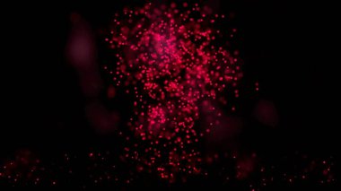 Pleksus parçacıkların akan ile renkli arka plan soru sembolü ağdan pleksus animasyon. Soru işareti sorunsuz döngü