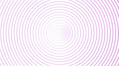 Beyaz arka plan ve titreşimli dairesel halkalar. Hareket. Geçişler ve eklentiler için animasyon. Dairesel halkalar titreşir ve yoğunlaşır. Dairesel halkaların atımından kaynaklanan voltaj.