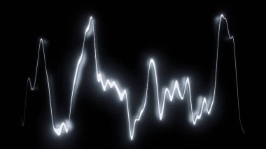 Kalp atışı ve nabız ekranda, kusursuz döngü. Tasarım. Tıp ve sağlık sigortası kavramı, ekranda aritmi.