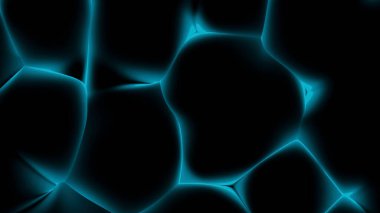 Üç boyutlu şekilleri plazma ışıklarıyla hareket ettiriyor. Tasarım. Parlak plazma enerjisi ışığı ve hareket eden karanlık madde dokusu. Plazma ışığıyla hareket eden siyah 3d yapısı.