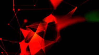 Çizgileri olan üçgen yapının animasyonu. Hareket. Çizgiler ve üçgen şekillerle geometrik bağlantı. Geometrik çizgiler ve üçgenlerle matematiksel bağlantı.