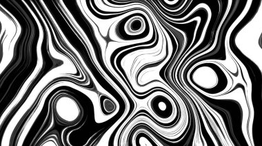 Yanardöner çizgileri ve renkleri olan bir arka plan. Hareket. Psikedelik efektli parlak boya çizgileri. Hareket eden dalgalı çizgilerin ve oval desenlerin arkaplanı.