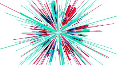 Işın bantlarıyla daire şeklinde dönüyorlar. Hareket. Teknolojik çizgiler izole edilmiş arka planda daireler çizer. Hareket eden çizgiler ve ışınlar dairesi.