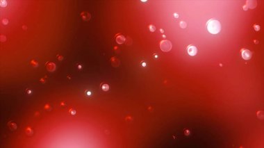 Renkli arka planda kabarcıklar patlıyor. Hareket. Uzayda saydam kabarcıklar patlıyor. Güzel sabun köpükleri kırmızı taşın üzerinde hareket eder ve patlar..
