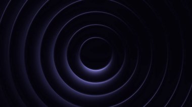 Farklı boyutlarda mavi daireler. Hareket. Farklı boyutlardaki siyah daireler tersten genişleyip büzüşür. Yüksek kalite 4k görüntü