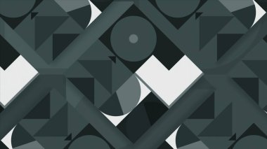 Mavi ve turkuaz soyutlama. Hareket. Animasyondaki küçük geometri yerini ve rengini değiştirir ve sonra önceki konumuna geri döner. Yüksek kalite 4k görüntü