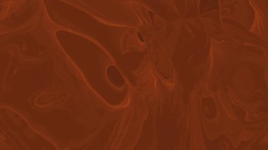 Sıvının yüzeyinde hareket eden dalgalı dokunun arkaplanı. Tasarım. Işıldayan yüzeyi olan hareketli renkli sıvının arka planı. Sıvı yüzeyinde dalgalı kıvrımlar.