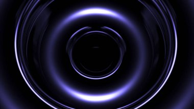 3D daireler çizer ve dalga dönüşüyle hareket eder. Tasarım. Nabız akışında hareket eden üç boyutlu daireler. Metalik parlak daireler titreşir ve dönen dalgalar yayar.