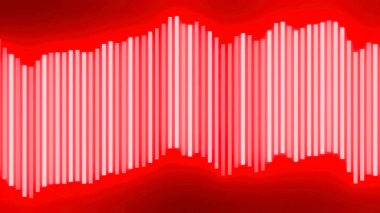 Müzik tarzında hareket eden renkli çizgiler. Tasarım. Siyah arkaplandaki renkli çizgilerin ses dalgaları. Hareketli dalga çizgileri olan güzel müzik şeridi.