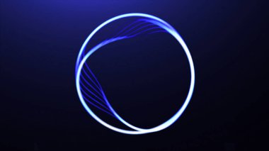 Dalga kenarlarıyla daire çiz. Hareket. Daire şeklinde şık minimalist dengeleyici. Çember titreşir ve müzik tarzı dengeleyici ile hareket eder.