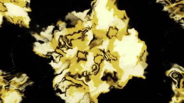 Plazma desenli soyut kare. Hareket. Aynalı mermer desenli geometrik soyut şekiller. Siyah arkaplanda titreşen soyut plazma desenli kare noktalar.