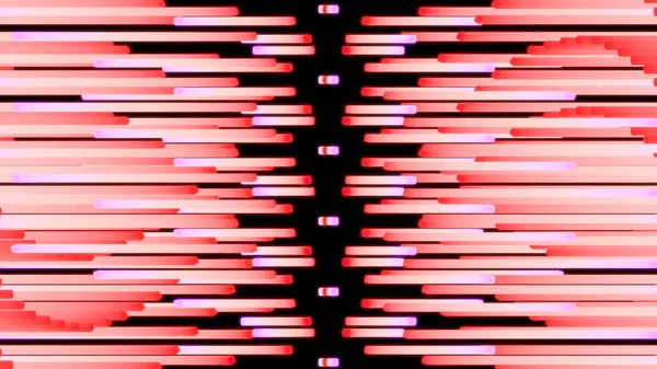 stock image Abstract waterfall of horizontal bright stripes on a black background. Design. Stream of many moving lines