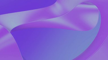 Soyut esnek mor bükme şekli. Tasarım. Yavaşça hareket ediyor ve şekil değiştiriyor