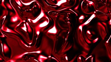 Kırmızı ve sarı gouache lekeleri. Tasarım. Parlak boya damlaları olan parlak bilgisayar grafikleri. Yüksek kalite 4k görüntü