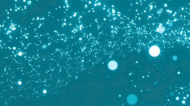 Parlak, yuvarlak noktaları olan bir yer. Hareket. Uzayda parlayan uçan noktalar. Uçan ateş böceklerinin bulanık halkaları.