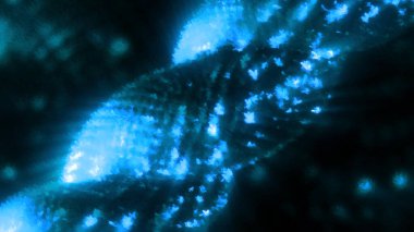 Parlak parçacıklarla bükülmüş üç boyutlu spiral. Hareket. Yüzeyde ışıl ışıl pullarla koşum takımı. Sarmal 3 boyutlu çizginin lüks parlaklığı.