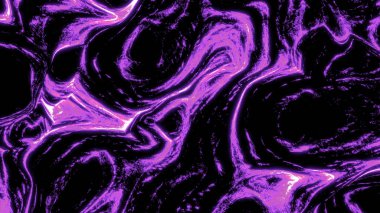 Soyut bilgisayar animasyonu yangın arka planı. Siyah arka planda ateşli bir plazma simülasyonu. Tasarım. Mor renkli sıcak erimiş lav akışı