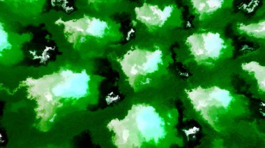 Yeşil ve mor boya lekeleri. Hareket. Aydınlatılmış, yayılan gouache lekeleri olan hafif bilgisayar animasyonu. Yüksek kalite 4k görüntü