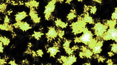 Işıldayan sıvı. Hareket. Işıldayan dalgalı enerji sıvısı. Hareket eden plazma sıvısının neon parlayan yüzeyi.