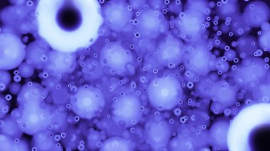 Mavi narin arka plan. Tasarım. Animasyondaki beyaz parlak noktalar mavi bir arka planda parlak bir ışıkla parıldıyor. Yüksek kalite 4k görüntü