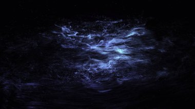 Evrak çantası simgesinin dijital animasyonu siyah arkaplanda çok renkli hareket eden pleksus ağlarına dönüşüyor. Animasyon. Teknoloji, iş ve İnternet arkaplanı.