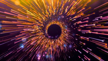 Kozmik akış çizgileriyle sarmal. Hareket. Hipnotik çizgileri olan güzel bir spiral. Çizgiler spiral akışında hareket eder.