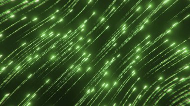 Parlak parlak çizgiler. Tasarım. Aydınlık çizgi akışından soyut bilgi akışı. Parlak çizgilerin kozmik veya siber akışı.