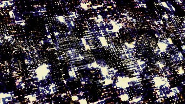 Hareketli sinyalli soyut devre kartı. Hareket. Siber teknoloji kavramı