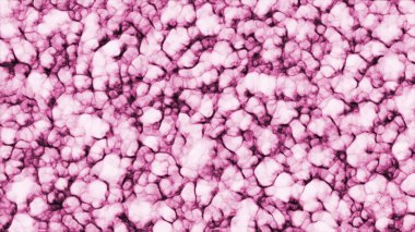 Kütle içinde hareket eden parçacıkların olduğu 3 boyutlu animasyon. Hareket. Sıvı kütle içinde hareket eden bir sürü 3D molekül. Yoğun sıvı hareketli parçacıklarla yavaşça kaynıyor.