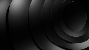 Yeşil ve gri arka plan. Hareket. Ovalar ve kareler aynı tarzda bir tünel gibi yapılmış. Üç boyutlu bir dairede dönüyorlar. Yüksek kalite 4k görüntü